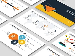 纸飞机简洁风格商业计划书PPT模板下载