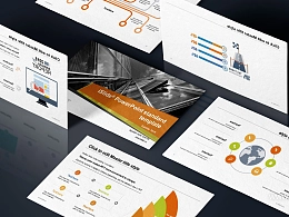 黑白建筑时尚商务风年度总结 PPT模板下载