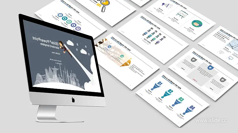 像火箭一样冲刺卡通动漫职业规划 PPT模板下载_预览图1
