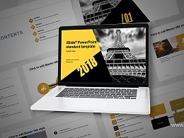 巴黎铁塔潮流合伙人营销推广 PPT模板下载