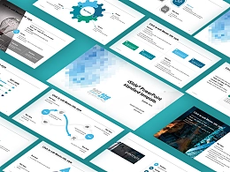 蓝色马赛色简洁清晰开题报告 PPT模板下载