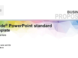 彩色晶格简约抽象风学校课件 PPT模板下载