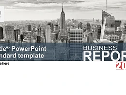 黑白建筑简约商务风年度总结 PPT模板下载