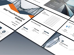 商务大楼简约商务风年度总结 PPT模板下载