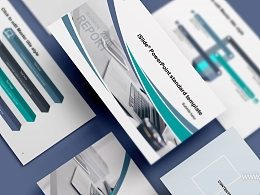 办公场景时尚商务风述职报告iSlidePPT模板下载