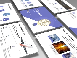 紫色清新风格创意年中总结 PPT模板下载