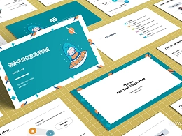 iSlide清新手绘创意卡通 校园相关PPT模板下载