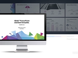 彩色创意多边形商务通用主题PPT模板下载