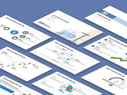 建筑行业扁平化商务计划书主题PPT模板下载