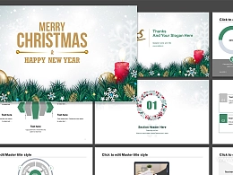 圣诞节庆典节日主题PPT模板下载