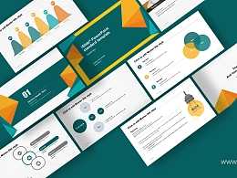 色块创意拼接通用PPT模板下载