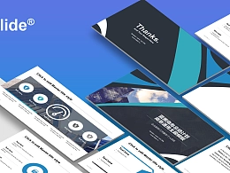 蓝黑商务总结计划商务通用主题PPT模板下载