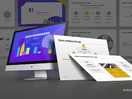 时尚都市创意插画风PPT模板下载