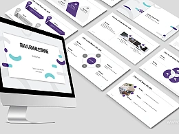 iSlide简约几何线条主题模板下载