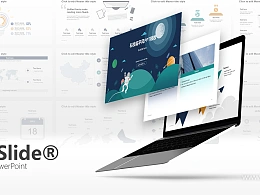 航空航天梦卡通动漫PPT模板下载