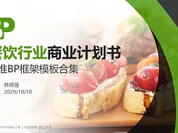 餐饮行业商业计划书PPT模板-150页全套Business Plan标准框架合集PPT模板