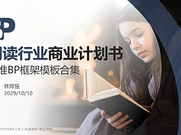 阅读行业商业计划书PPT模板-150页全套Business Plan标准框架合集PPT模板